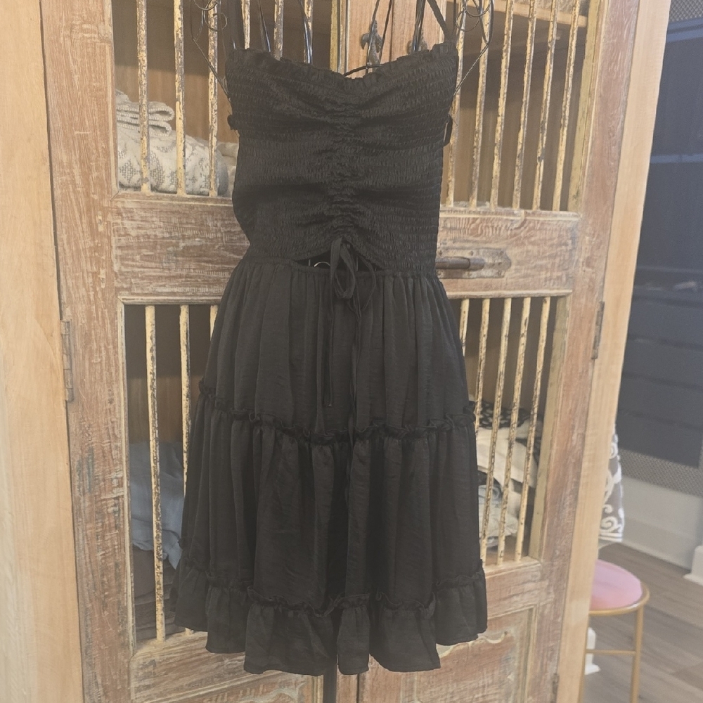 She + Sky Black Mini Dress